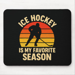 IJshockey is mijn favoriete seizoen Retro Vintage  Muismat
