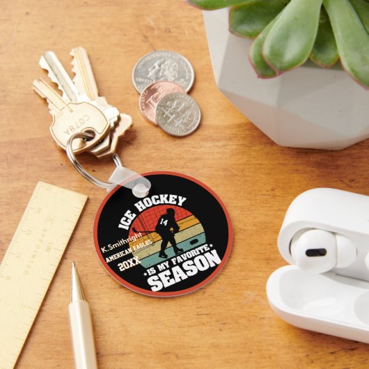 IJshockey is mijn favoriete seizoen Sleutelhanger (Bureau)