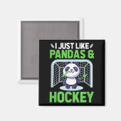 IJshockey is net als panda's en amp; hockey Magneet (Voorkant / Achterkant)