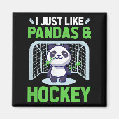 IJshockey is net als panda's en amp; hockey Magneet (Voorkant)