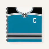  ijshockey jersey Sjabloon Notitieboek (Voorkant)