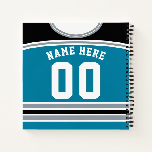  ijshockey jersey Sjabloon Notitieboek (Achterkant)