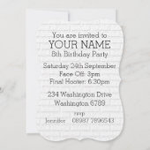 IJshockey Jersey Verjaardag uitnodigingen (Achterkant)