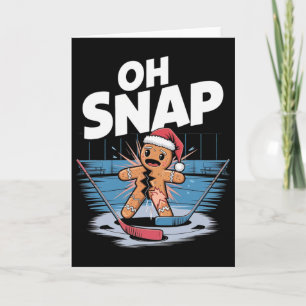 IJshockey Kerst Gingerbread Kaart