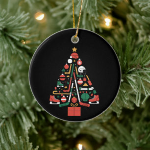 IJshockey Kerstboom Kerst Sporten Keramisch Ornament