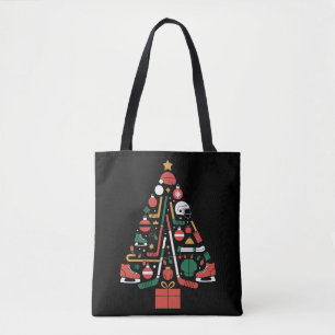 IJshockey Kerstboom Kerst Sporten  Tote Bag
