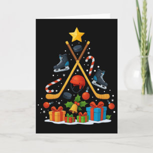 IJshockey Kerstboom Kerstmis Kaart