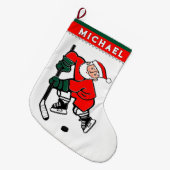 IJshockey Kerstcadeau Grote Kerstsok (Voorkant (Hangend))