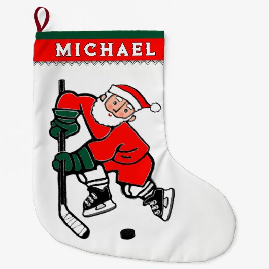 IJshockey Kerstcadeau Grote Kerstsok (Voorkant)