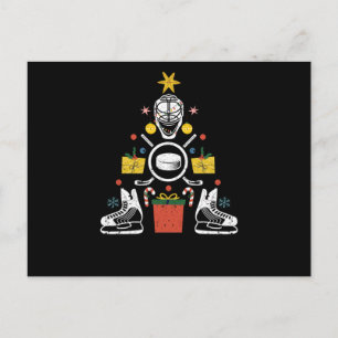 IJshockey kerstdecoratie boom grappige Xmas ga Briefkaart