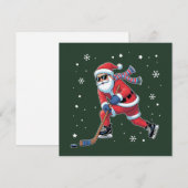 IJshockey Kerstman spelen Ice Sports Team Feestdagenkaart (Voorkant / Achterkant)