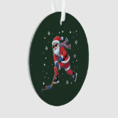IJshockey Kerstman spelen Ice Sports Team Ornament (voorkant)