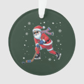 IJshockey Kerstman spelen Ice Sports Team Ornament (voorkant)