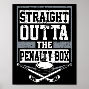 IJshockey Komt Rechtstreeks Uit De Strafbank Grapp Poster