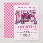 IJshockey meisje verjaardag Kaart (Voorkant / Achterkant)