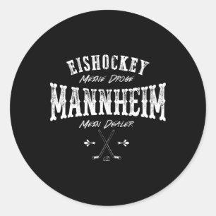 IJshockey mijn drug Mannheim mijn dealer Ronde Sticker
