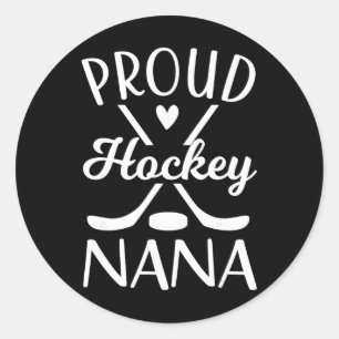 IJshockey Nana Oma van Hockey Speler Nana Ronde Sticker