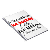 ijshockey notitieboek (Rechterzijde)