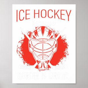 IJshockey Omdat Moord Verkeerd Is IJshockey Spelen Poster