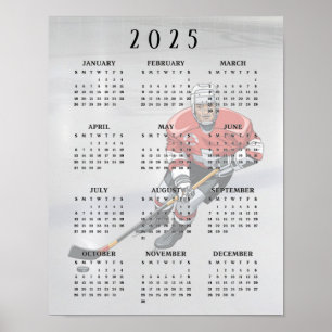 IJshockey ontwerp 2025 kalender poster