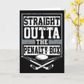 IJshockey Rechtdoor Uit De Strafbox Grappig Pl Kaart (Gele Bloem)