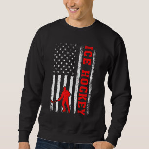 IJshockey Retro Amerikaanse vlag IJshockey 4e van Trui