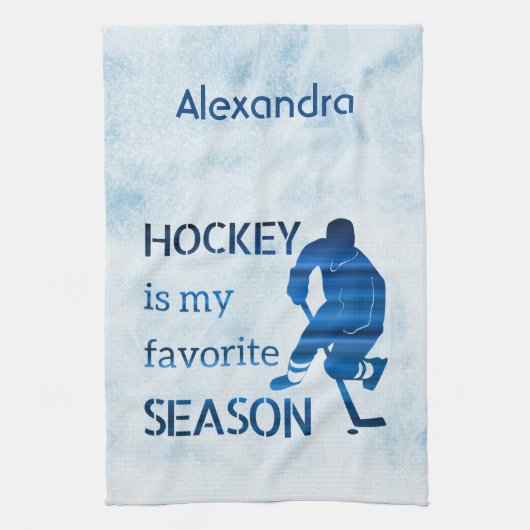 IJshockey schaats handdoek Favoriet blauw (Verticaal)