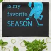 IJshockey schaats handdoek Favoriet seizoen blauw  (Gevouwen)