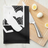 IJshockey schaats handdoek zwart wit (Quarter Fold)