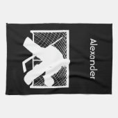 IJshockey schaats handdoek zwart wit (Horizontaal)