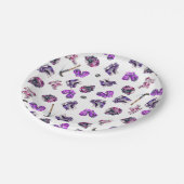 IJshockey Schaatsen Meisjes Roze Paarse Papieren Bordje (Gekanteld)