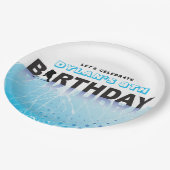 IJSHOCKEY SCHAATSEN Verjaardagsfeest Decor Papieren Bordje (Gekanteld)