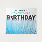 IJSHOCKEY SCHAATSEN Verjaardagsfeest Foto-Op Herin Wandkleed (Voorkant (horizontaal))