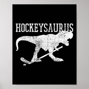 IJshockey Shirt Field Hockey T Rex Grappige T-shir Poster