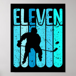 IjsHockey Speler 11e Verjaardag Jongens IjsHockey Poster