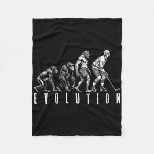 IjsHockey Speler Evolutie Grappige Man Aap Holbewo Fleece Deken