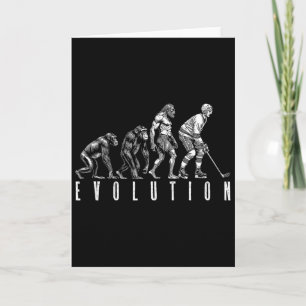 IjsHockey Speler Evolutie Grappige Man Aap Holbewo Kaart