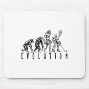 IjsHockey Speler Evolutie Grappige Man Aap Holbewo Muismat
