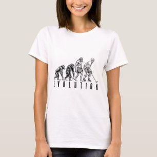 IjsHockey Speler Evolutie Grappige Man Aap Holbewo T-shirt