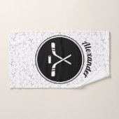 Ijshockey speler naam op maat gepersonaliseerd handdoek (Handdoek)
