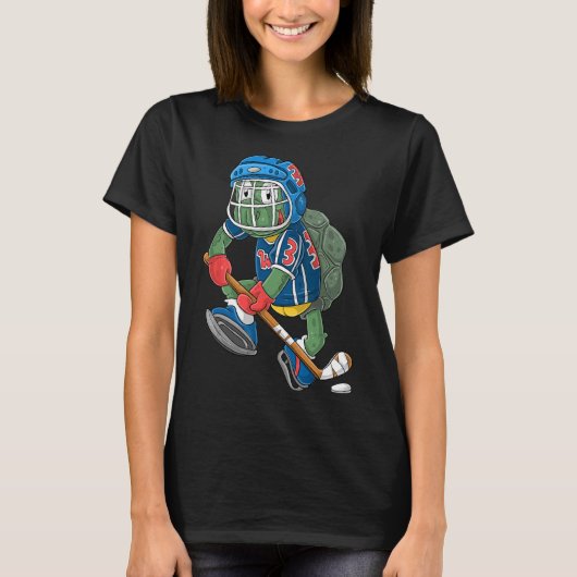 IjsHockey Speler Turtle T-shirt (Voorkant)