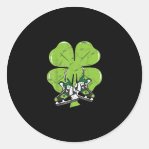 IJshockey St Patricks Day Love Goalie Ronde Sticker