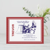 IJshockey ster uitnodiging (Staand voorkant)