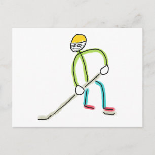 Ijshockey Stickman Briefkaart