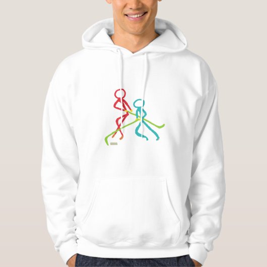 Ijshockey Stickmannen Hoodie (Voorkant)
