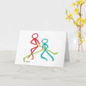 IJshockey Stickmannen Kaart (Gele Bloem)