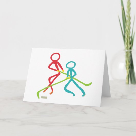 IJshockey Stickmannen Kaart (Voorkant)