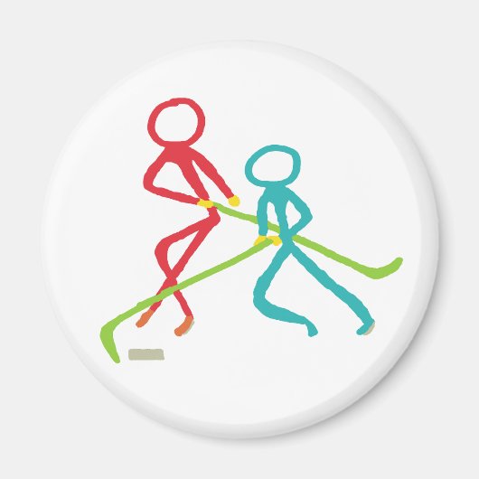 IJshockey Stickmannen Magneet (Voorkant)