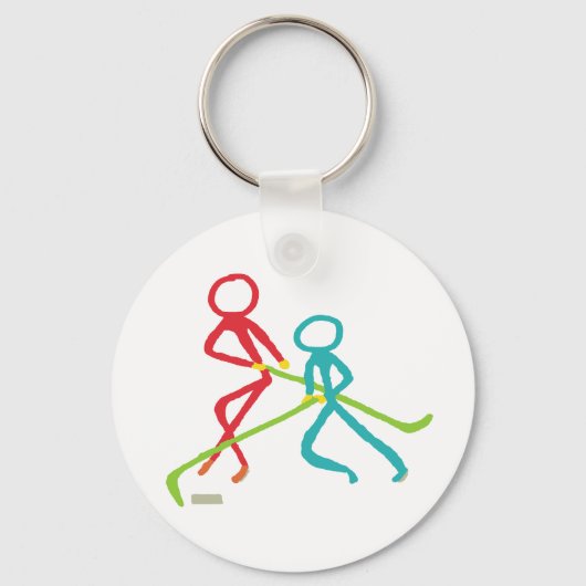 Ijshockey Stickmannen Sleutelhanger (Voorkant)