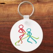 Ijshockey Stickmannen Sleutelhanger (Voorkant)
